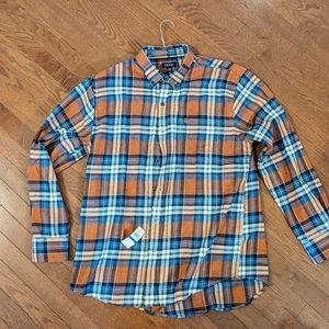 Izod - Mid-Weight Flannel - Orange/Blue/Tan - Men's XL
